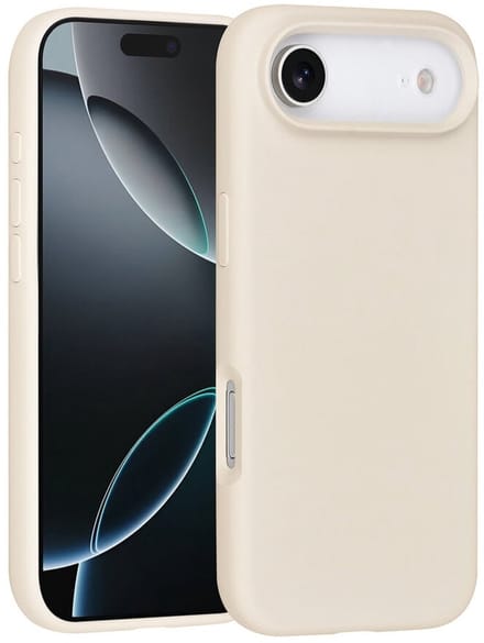 TUNIQ Back cover iPhone 17 Air - Premium Liquid Silicon - Grijs - Antislip Grip
