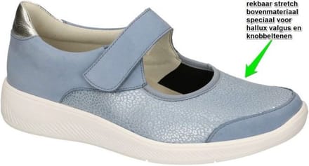 Solidus -Dames - blauw licht - ballerina's & mocassins - maat 39.5