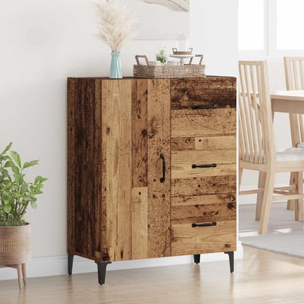 vidaXL - Dressoir - Oudhout - 69,5 - x - 34 - x - 90 - cm - Bewerkt - hout