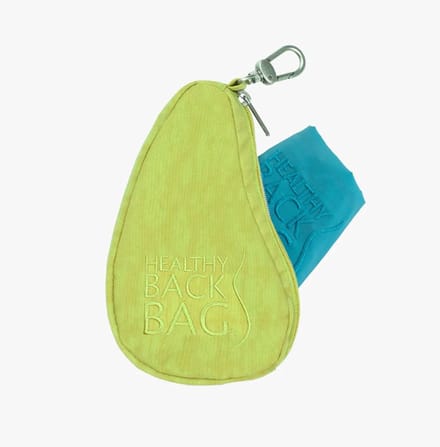 Healthy Back Bag Nylon Pouch met Opvouwbare Shopper Avocado