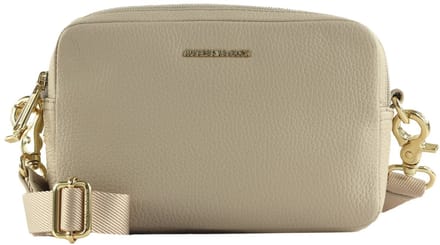 MANDARINA DUCK Leren schoudertas Mellow Leather Crossbody Camera Bag Cocoon Lichtgrijs