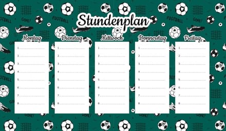 Wallvy Serie - Magnetische Lesplanner - Voetbal - 45x26 cm - Personaliseerbaar