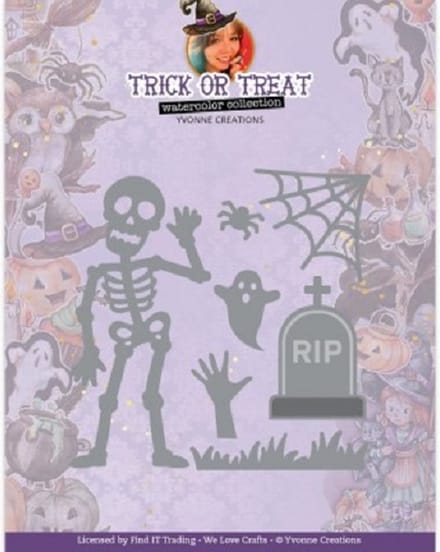 Dies - Yvonne Creations - Trick or Treat - Happy Skeleton