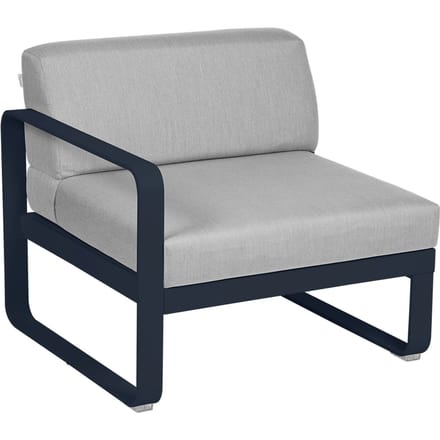 Fermob BELLEVIE Fauteuil Module links - 92 abyssblauw - 79 Flanelgrijs
