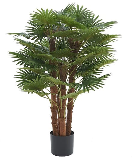 Vente-unique Artificiële palm - H93 cm - Groen - RHAPIS