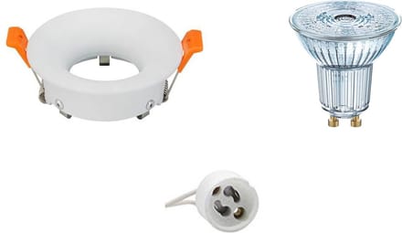 LED Spot Set - LEDVANCE Parathom PAR16 940 36D - GU10 Fitting - Dimbaar - Inbouw Rond - Mat Wit - 3.4W - Natuurlijk Wit 4000K - Ø85mm