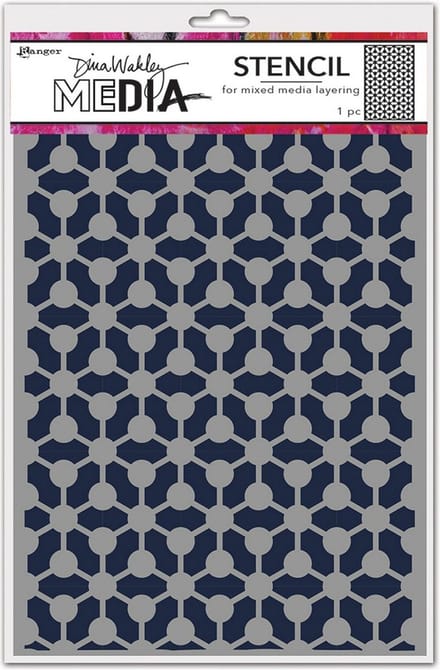 Dina Wakley media stencil - bonds