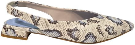 Gianluca Pisati Praia Pitone Jeans Slingback Wit Slangenprint Leer Dames - Wit - 40