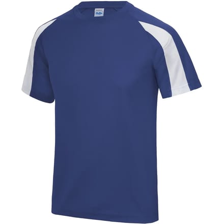 Just Cool Contrast Cool T JC003 - ROYAL BLUE/ARCTIC WHITE - M