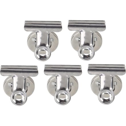 5 Stuks Magnetische Klemmen Rond Roestvrij Staal Vernikkeld Krachtige Magneet Bevestigingsset(Zilver )