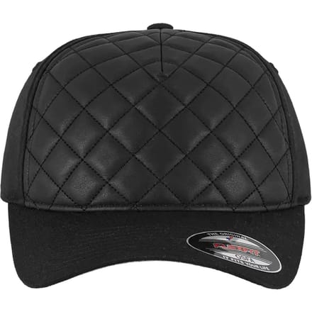 Urban Classics - Diamond Quilted Flexfit pet - Youth size - Zwart