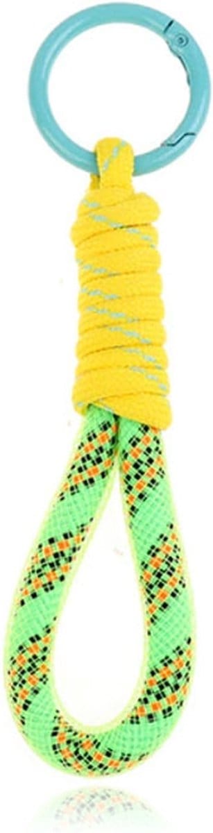 Fluorescerende Lanyard Strap Voor Sleutels - Groen Geel Turqoise