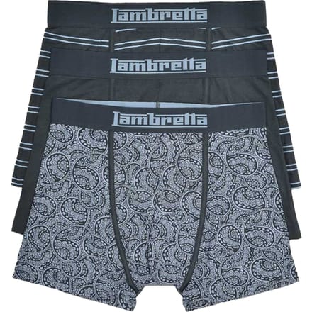 Lambretta Heren Paisley Boxershorts (Set van 3) (NAVY/BLAUW)