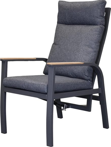 Kota dining tuinstoel verstelbaar antraciet aluminium