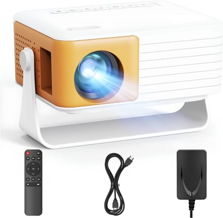 KAD® Draagbare Beamer - Draagbare Mini Beamer - Mini Projector - Wit - 14cm x 11cm x 6cm