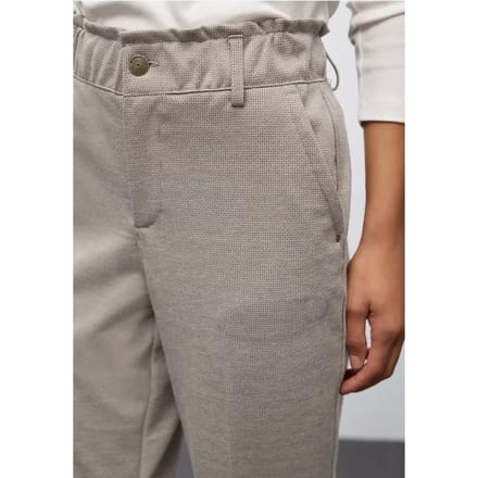 Broek met paperbag jacquard