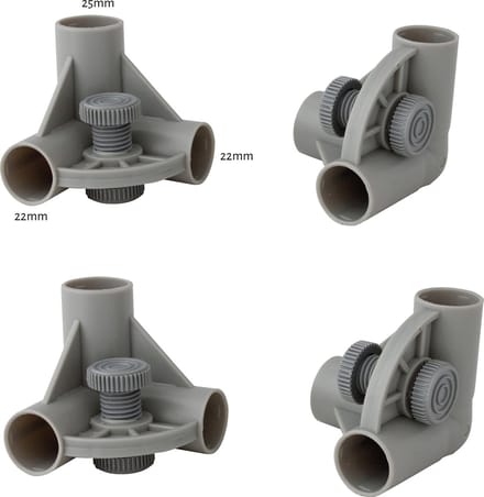 Eurotrail Hoekstukken Steekkast 25/22 mm 4pcs