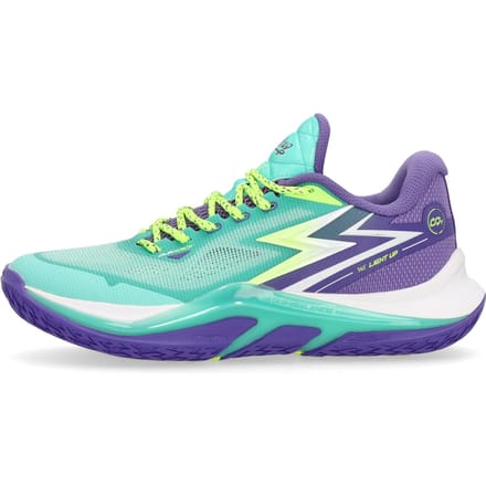 Basketbal herenschoenen licht up groen / donker paars