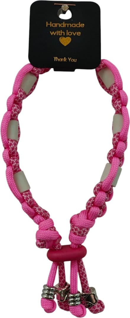 Anti- vlooien en tekenband roze nekomtrek 40cm