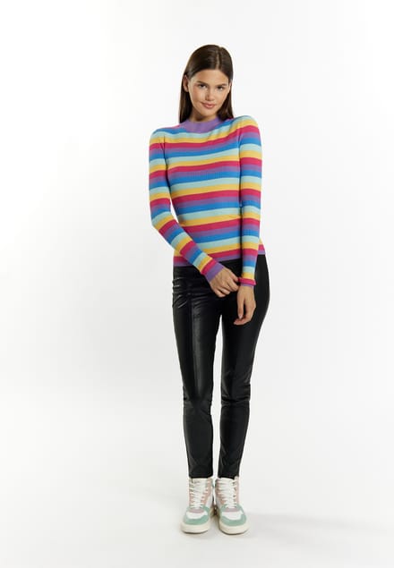 Mymo Trui met ribbels Dames Violet veelkleurig