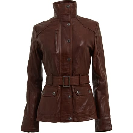 Dames leren militair geïnspireerde bikerjack-Middleton
