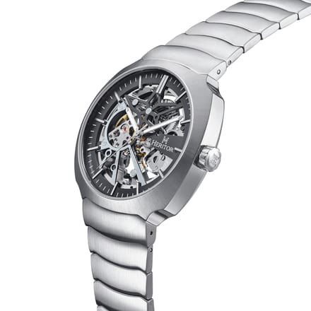 Heritor Automatic Magnus horloge met roestvrijstalen band - zilver