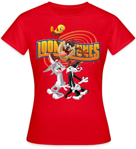 Looney Tunes Bugs Taz Tweety Sylvester T-Shirt Dames