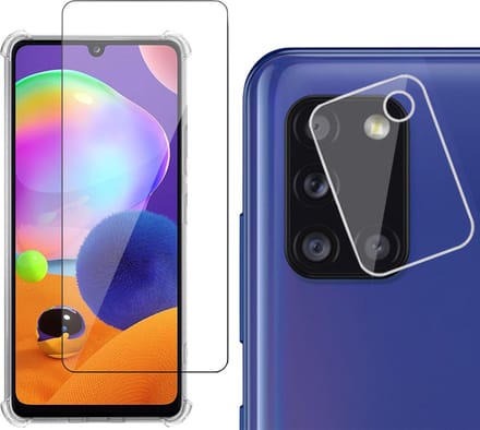 Screenprotector geschikt voor Samsung Galaxy A31 - Camera Screen Protector Glas