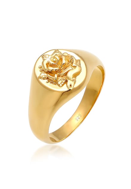 Elli Women's Lady Ring 925 zilver 56 Goud 32020172