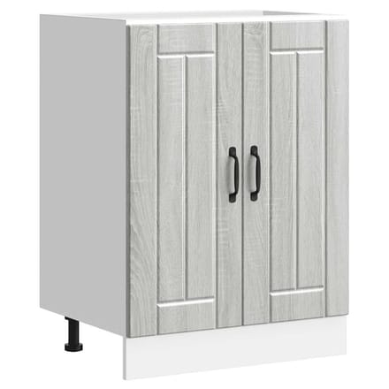 vidaXL - Spoelbakonderkast - Lucca - bewerkt - hout - grijs - sonoma - eiken