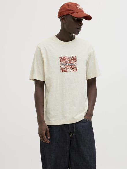 JACK&JONES - JORSPLIT AOP BRANDING TEE SS CREW NECK - Heren - T-shirts