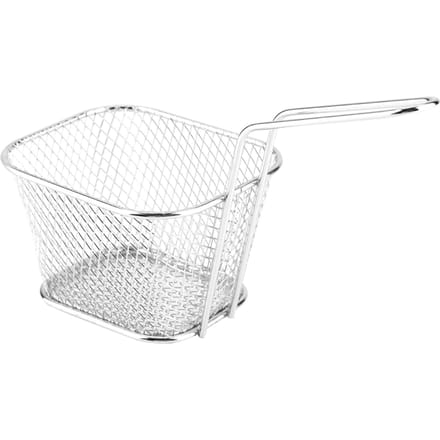 Mini RVS Friet Diepfriet Manden Voedsel Presentatie Zeef Aardappel Kookgereedschap white