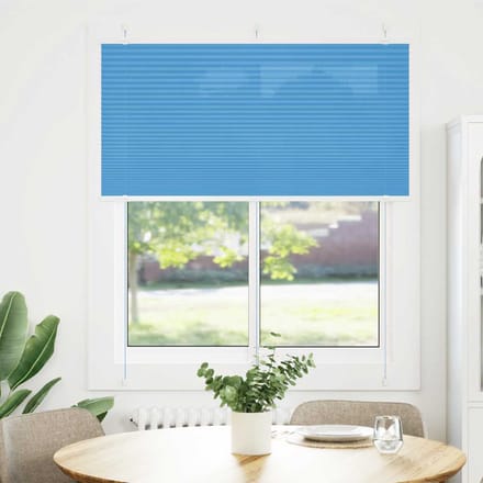 vidaXL - Plissé - rolgordijn - 115x100cm - stofbreedte - 114,4cm - polyester - blauw