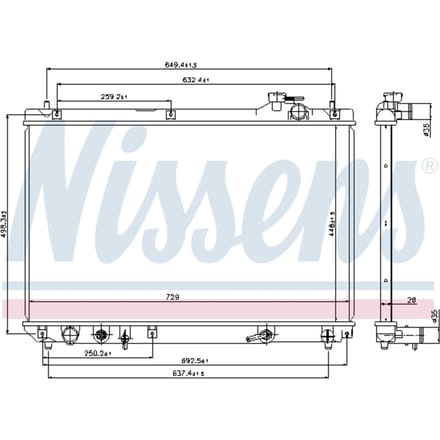 Radiator, motorkoeling NISSENS 64659