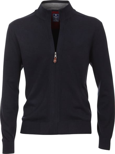 Redmond heren vest katoen - met rits - marine blauw