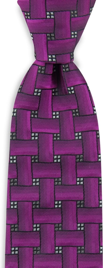 We Love Ties - Stropdassen - Stropdas Puzzle Pride - fuchsia / zwart / grijs