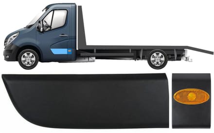 Zijwand sierlijst met positielicht voor Renault Master 2010- / Links / Set