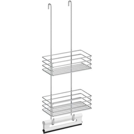 Smedbo Sideline shower basket set with extractor white B1245X