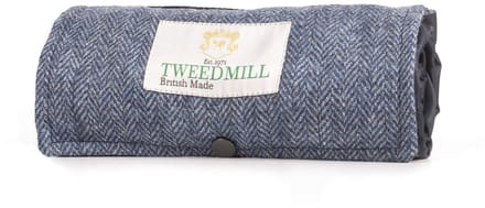 Picknickkleed Walker Visgraat Blauw - Tweed - Waterdicht - 66 × 98cm - Tweedmill