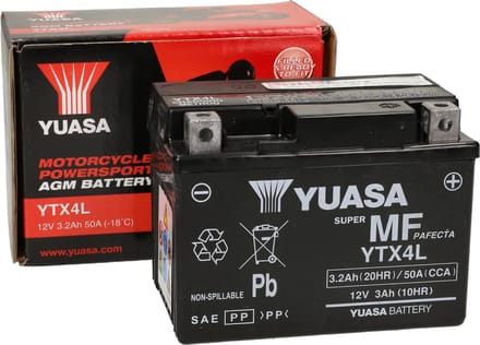 Batterij motor zonder onderhoud geactiveerd Yuasa YTX4LFA