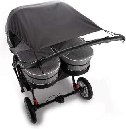 UV Bescherming Zonnescherm voor Kinderwagen Tweeling