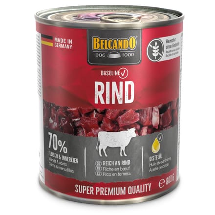 6x800g Belcando Baseline Rund nat hondenvoer