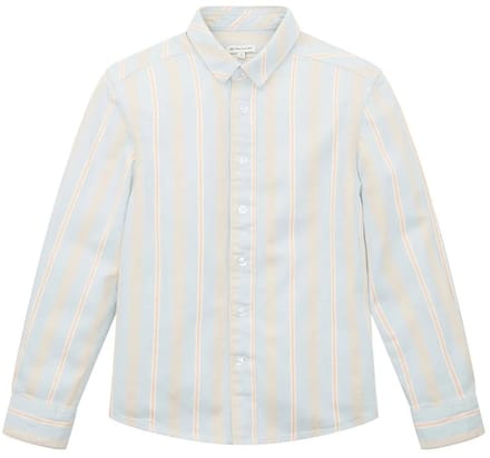 Tom Tailor 1033180 Overhemd Met Lange Mouwen Blauw 176 cm Jongen