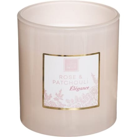 Atmosphera Mael Rozen- en Patchouli Geurkaars - 190 g, Glazen Houder