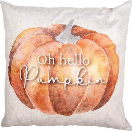 Clayre & Eef Kussenhoes Overig 45x45 cm Beige Polyester Pompoen Herfst decoratie