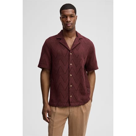 Relaxed fit vrijetijdshemd met katoenanteel model 'Clint'