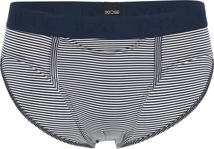 HOM Simon mini briefs HO1 (1-pack) - herenslip met horizontale gulp - donkerblauw gestreept
