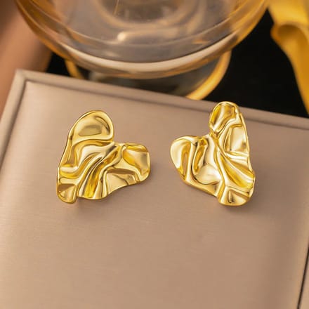 JewelGalerie-Oorbellen-Studs-Hart-Goud