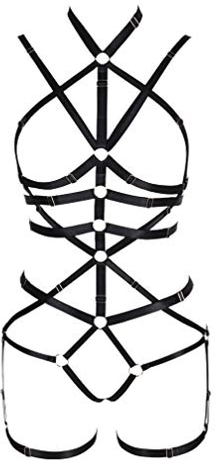 Elastische Dames Body Harnas Set voor Carnaval en Feest
