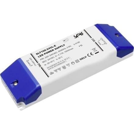 Self Electronics SLT100-24VL-E LED-transformator Constante spanning 100 W 0 - 4.17 A 24 V/DC Niet dimbaar, Geschikt voor meubels,